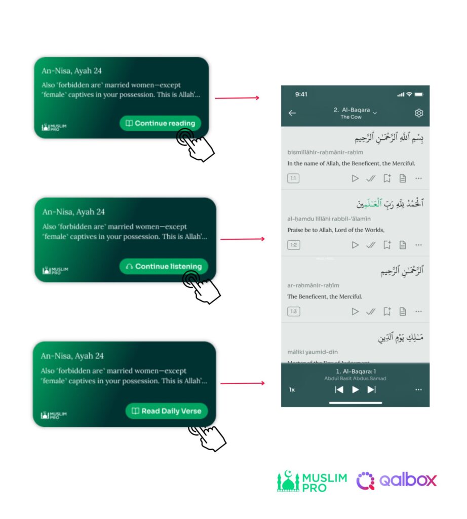 home widget daily verse read and listen aya Updated Muslim Pro Widgets for iOS Users
