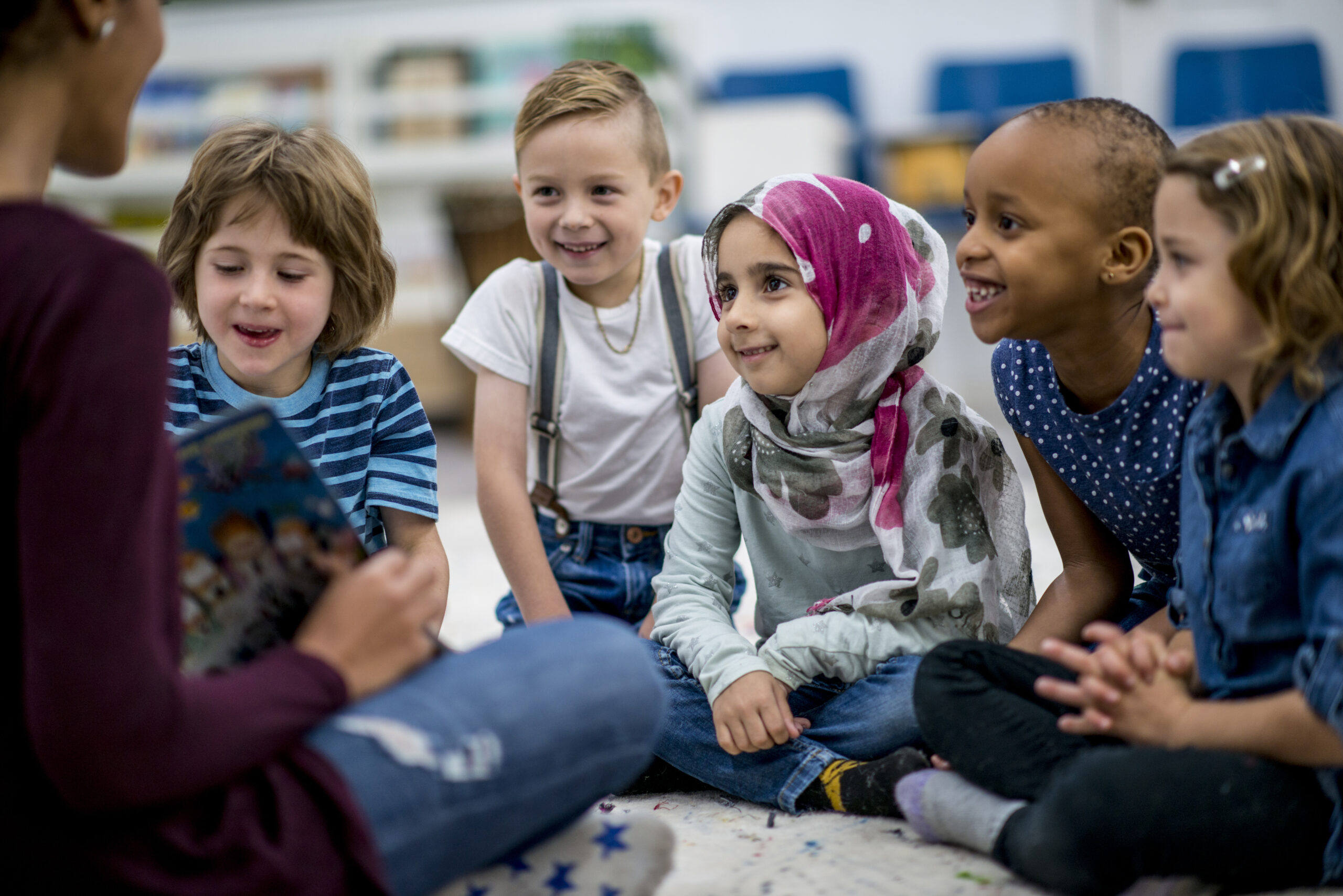 Children Reading A Storybook