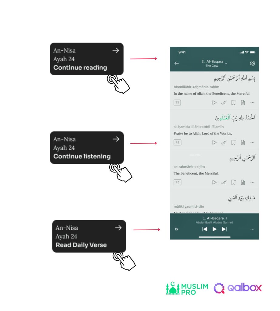 lock widget daily verse read and listen aya Updated Muslim Pro Widgets for iOS Users
