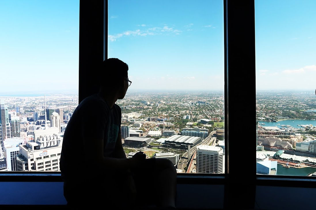A bird’s eye view of the city skyline