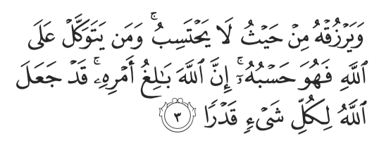 Surah At-Talaq (65:3)