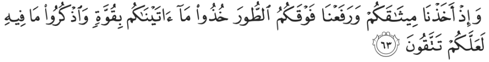 Surah Al-Baqarah, verse 63